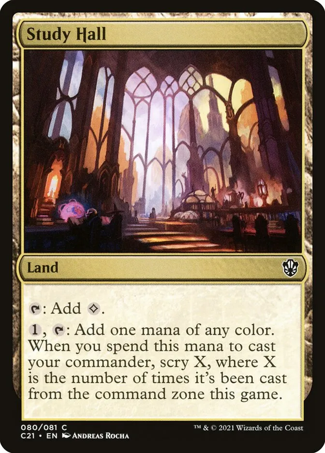 2021 Commander 2021 Study Hall common #80 common card image
