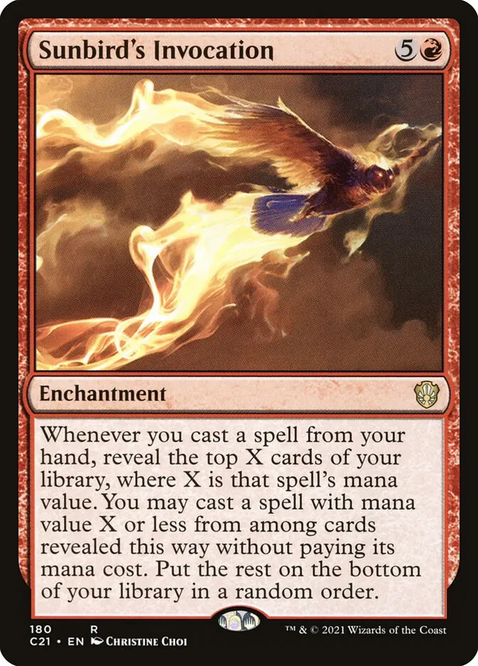 2021 Commander 2021 Sunbird's Invocation rare #180 rare card image
