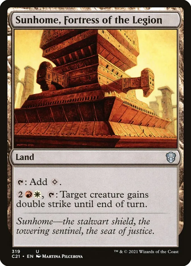 2021 Commander 2021 Sunhome, Fortress of the Legion #319 uncommon card image