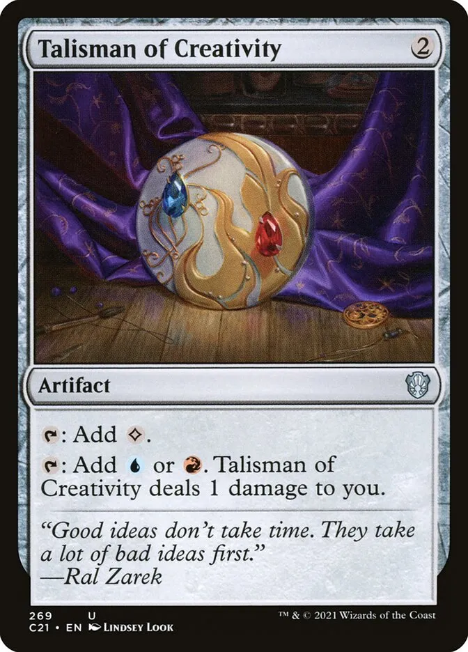 2021 Commander 2021 Talisman of Creativity #269 uncommon card image