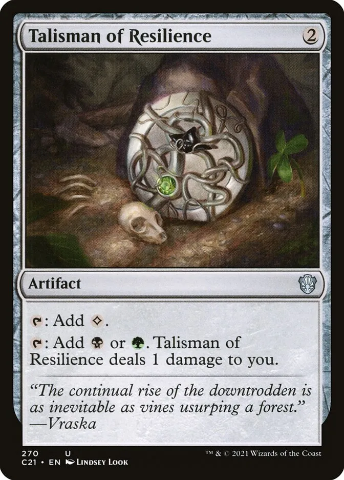 2021 Commander 2021 Talisman of Resilience #270 uncommon card image