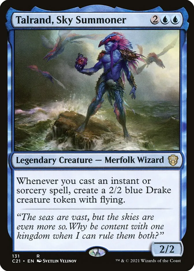 2021 Commander 2021 Talrand, Sky Summoner rare #131 rare card image