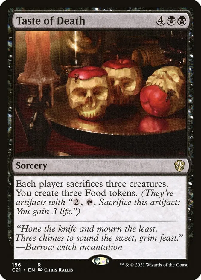 2021 Commander 2021 Taste of Death #156 rare card image