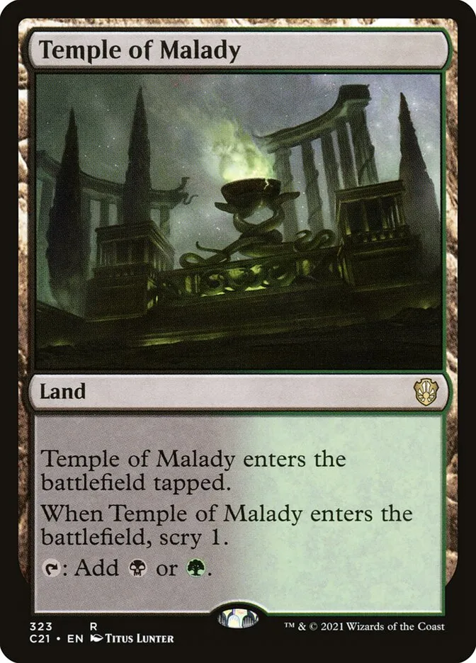 2021 Commander 2021 Temple of Malady #323 rare card image