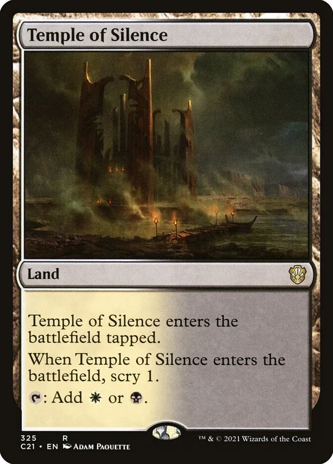2021 Commander 2021 Temple of Silence #325 rare card image