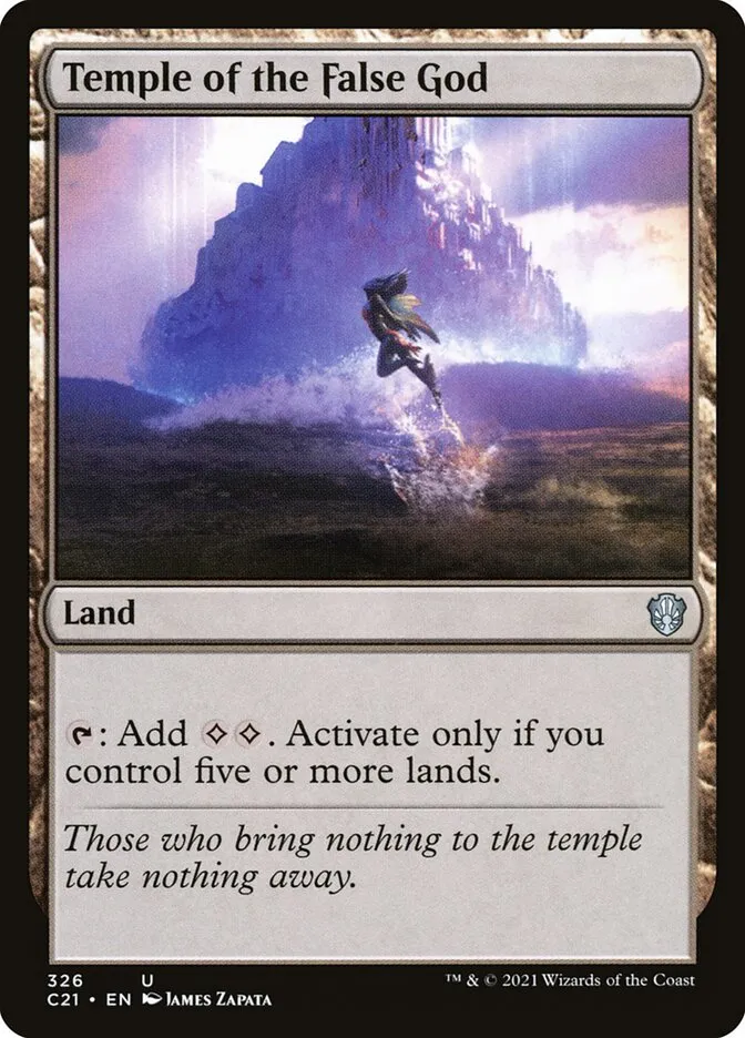 2021 Commander 2021 Temple of the False God #326 uncommon card image