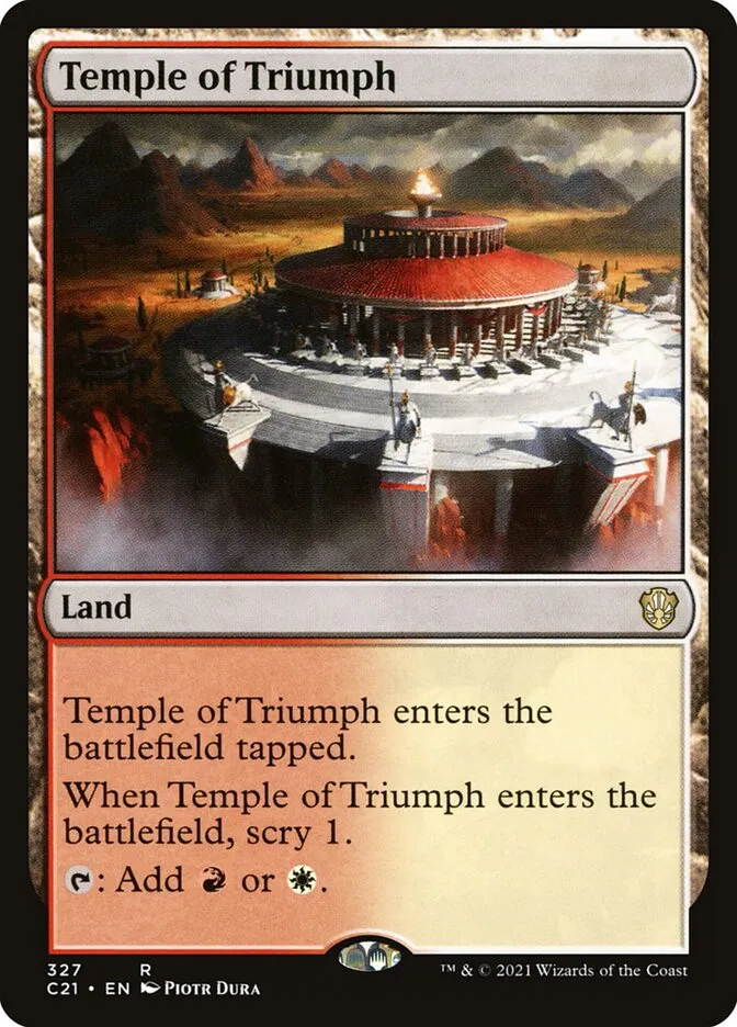 2021 Commander 2021 Temple of Triumph #327 rare card image