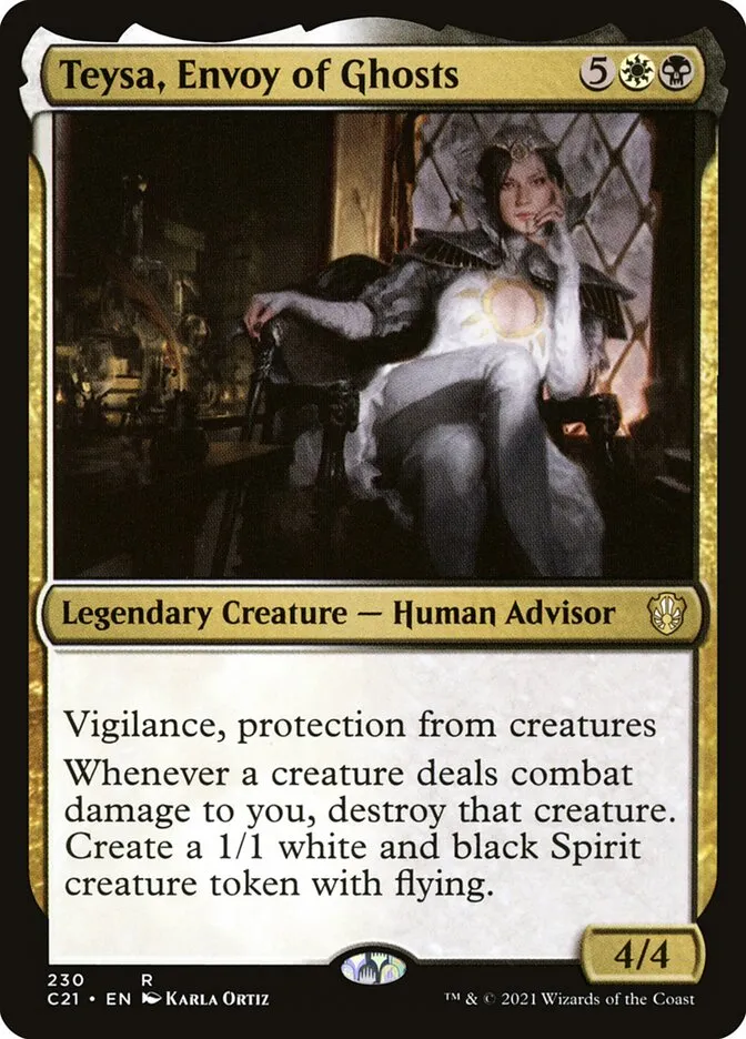 2021 Commander 2021 Teysa, Envoy of Ghosts #230 rare card image
