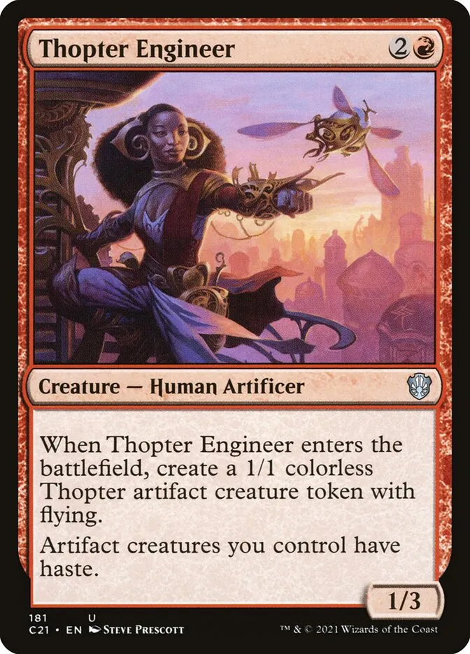 2021 Commander 2021 Thopter Engineer uncommon #181 uncommon card image