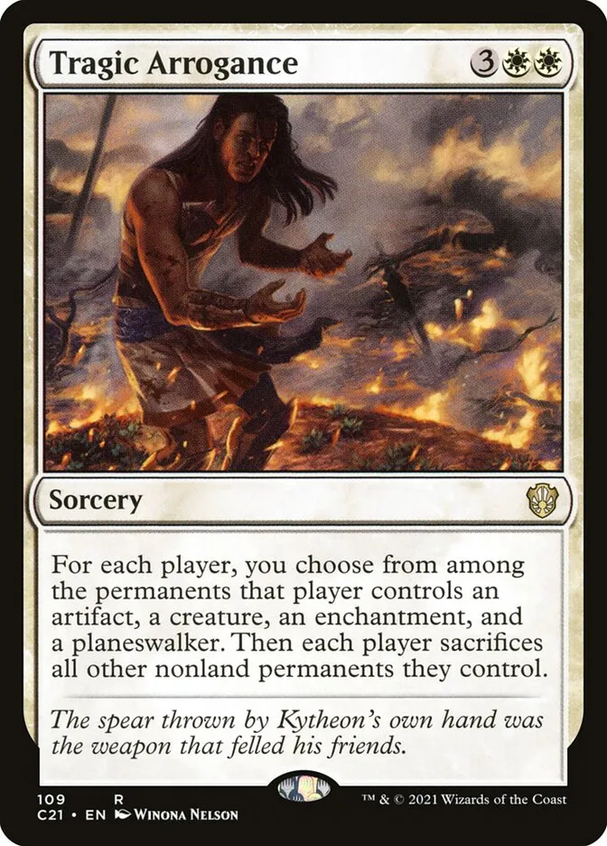 2021 Commander 2021 Tragic Arrogance #109 rare card image