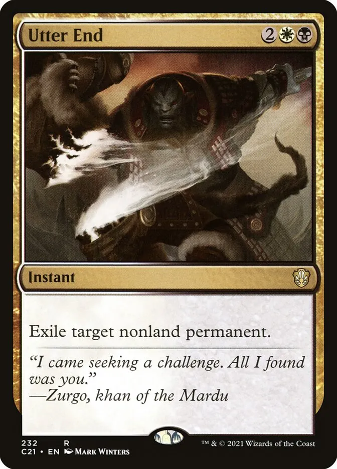 2021 Commander 2021 Utter End rare #232 rare card image
