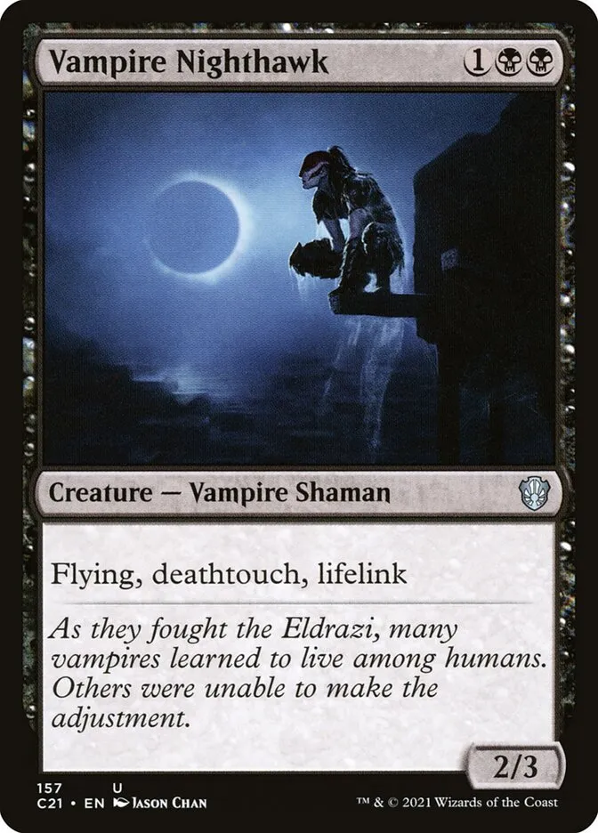 2021 Commander 2021 Vampire Nighthawk uncommon #157 uncommon card image