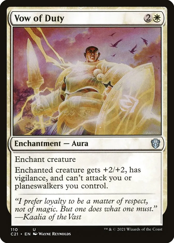 2021 Commander 2021 Vow of Duty #110 uncommon card image