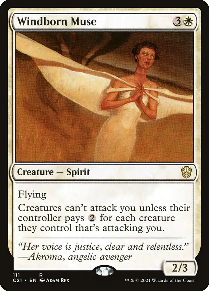 2021 Commander 2021 Windborn Muse rare #111 rare card image