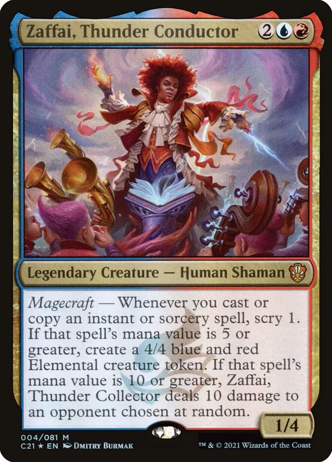2021 Commander 2021 Zaffai, Thunder Conductor mythic #4 mythic card image