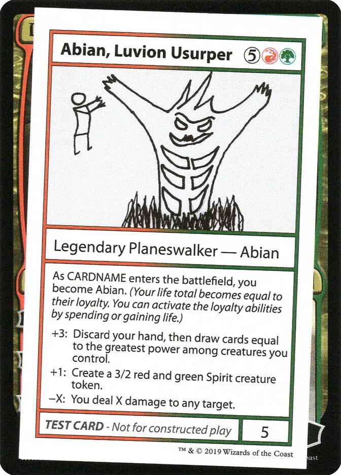 2021 Mystery Booster Playtest Cards 2021 Abian, Luvion Usurper #87 rare card image