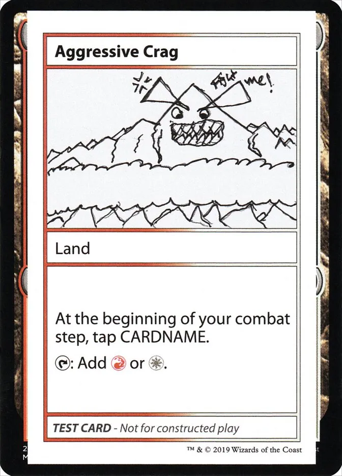2021 Mystery Booster Playtest Cards 2021 Aggressive Crag #112 rare card image