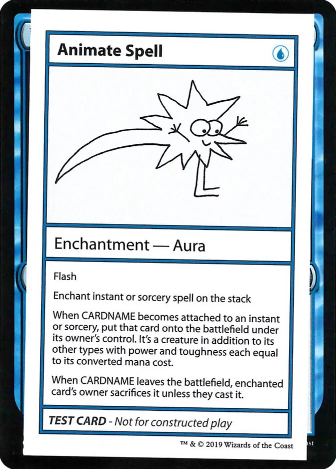 2021 Mystery Booster Playtest Cards 2021 Animate Spell #16 rare card image