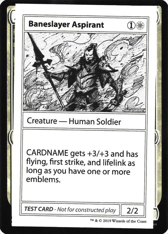 2021 Mystery Booster Playtest Cards 2021 Baneslayer Aspirant #3 rare card image