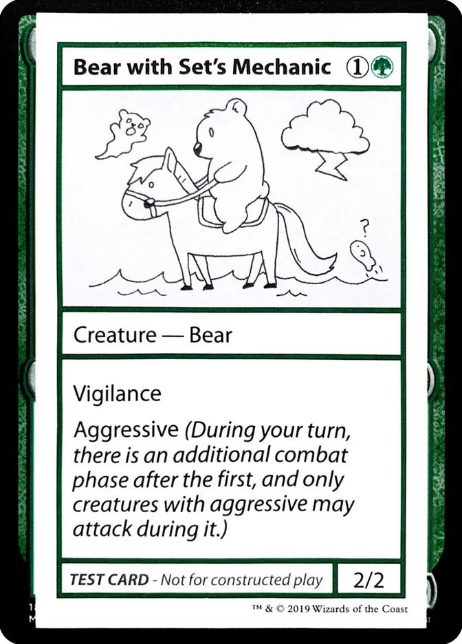 2021 Mystery Booster Playtest Cards 2021 Bear with Set's Mechanic #71 rare card image