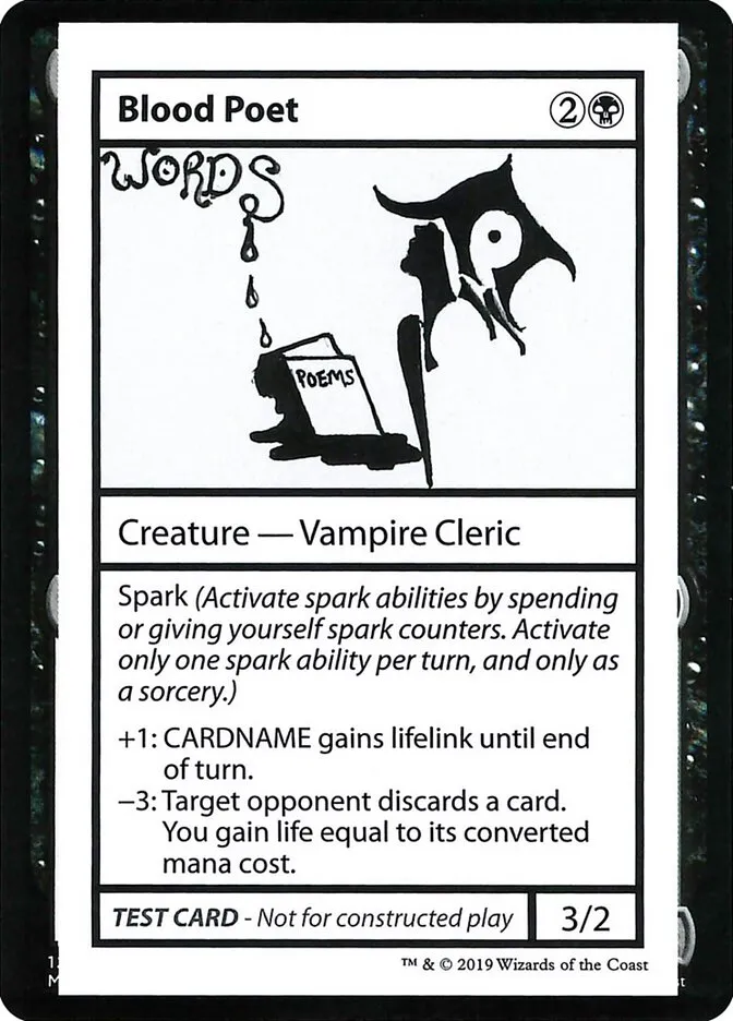 2021 Mystery Booster Playtest Cards 2021 Blood Poet #34 rare card image