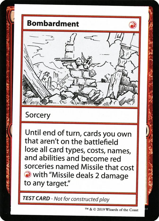 2021 Mystery Booster Playtest Cards 2021 Bombardment #53 rare card image