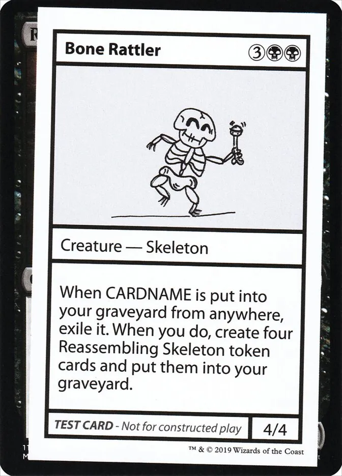 2021 Mystery Booster Playtest Cards 2021 Bone Rattler #35 rare card image