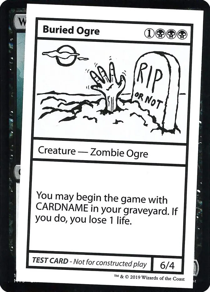2021 Mystery Booster Playtest Cards 2021 Buried Ogre #36 rare card image