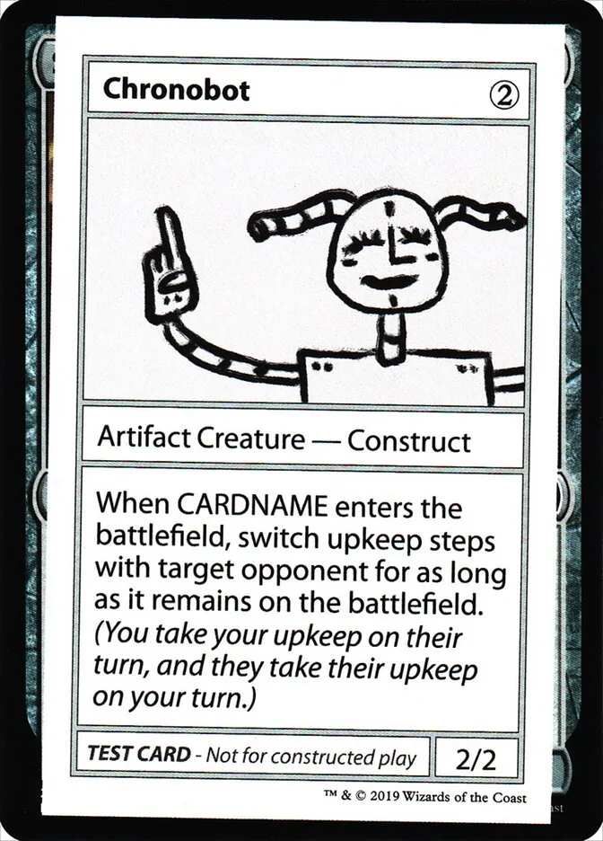 2021 Mystery Booster Playtest Cards 2021 Chronobot #105 rare card image