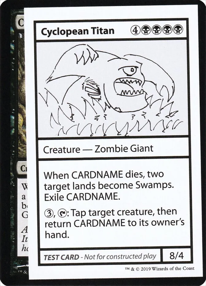 2021 Mystery Booster Playtest Cards 2021 Cyclopean Titan #40 rare card image