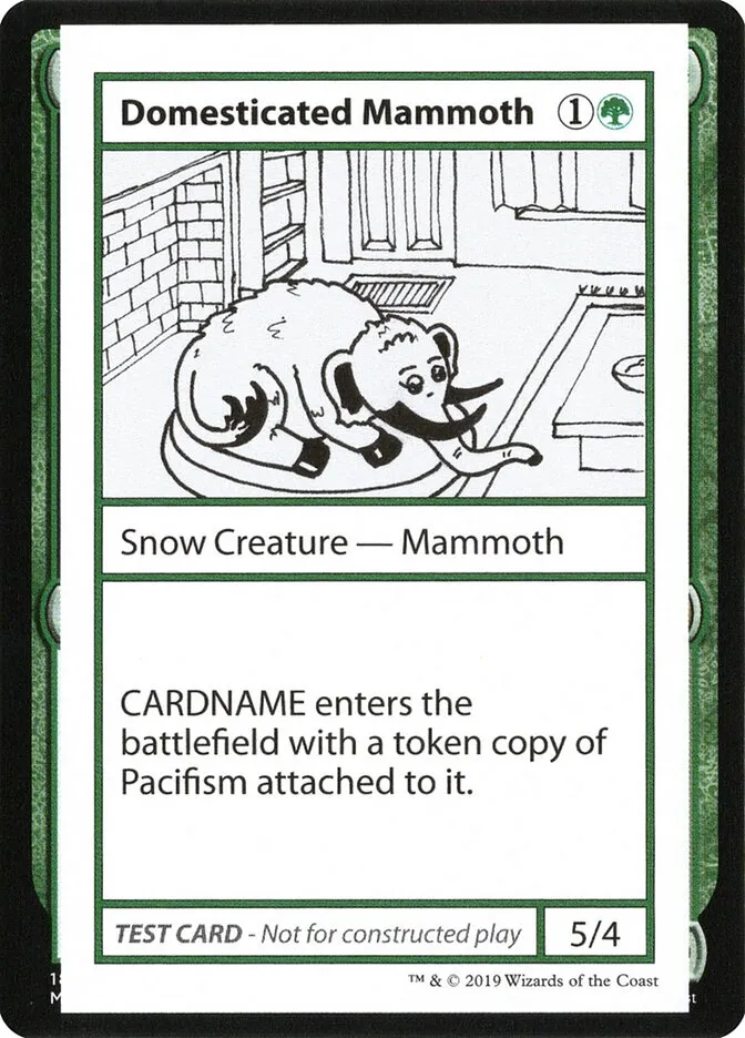 2021 Mystery Booster Playtest Cards 2021 Domesticated Mammoth #72 rare card image