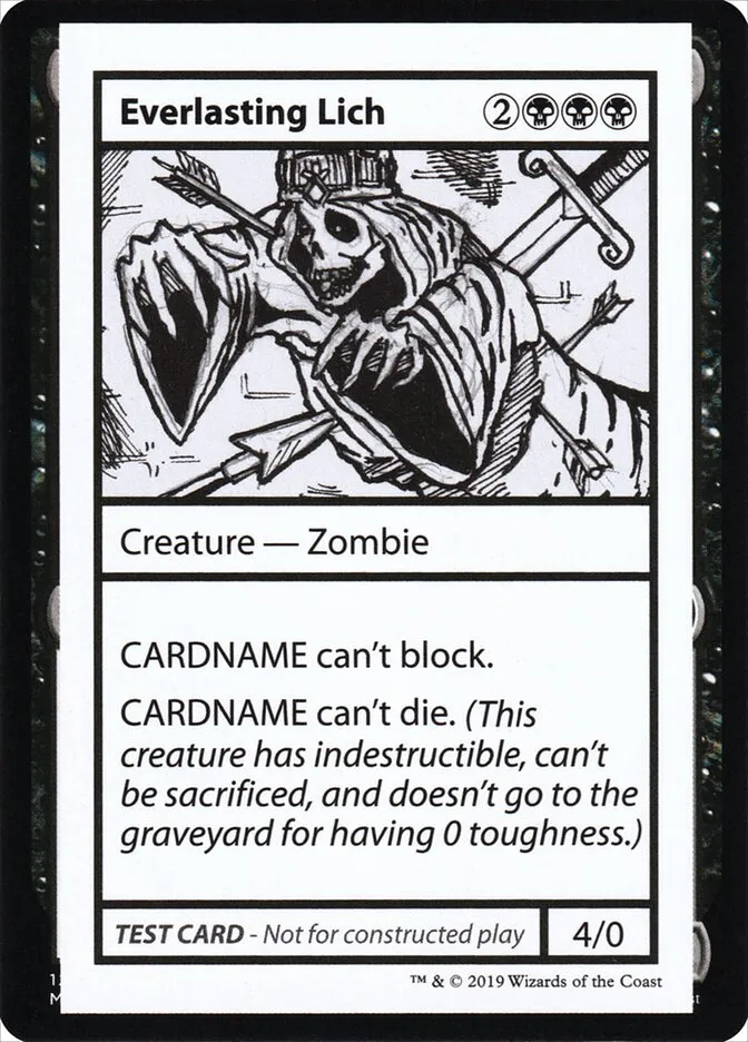 2021 Mystery Booster Playtest Cards 2021 Everlasting Lich #41 rare card image
