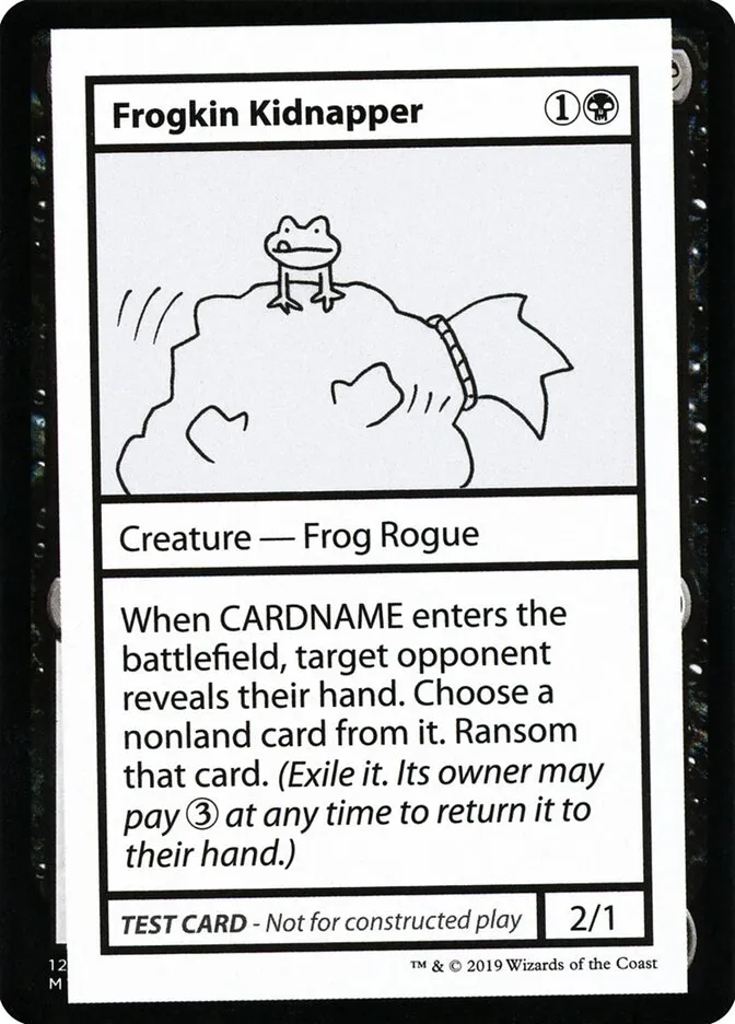 2021 Mystery Booster Playtest Cards 2021 Frogkin Kidnapper #42 rare card image