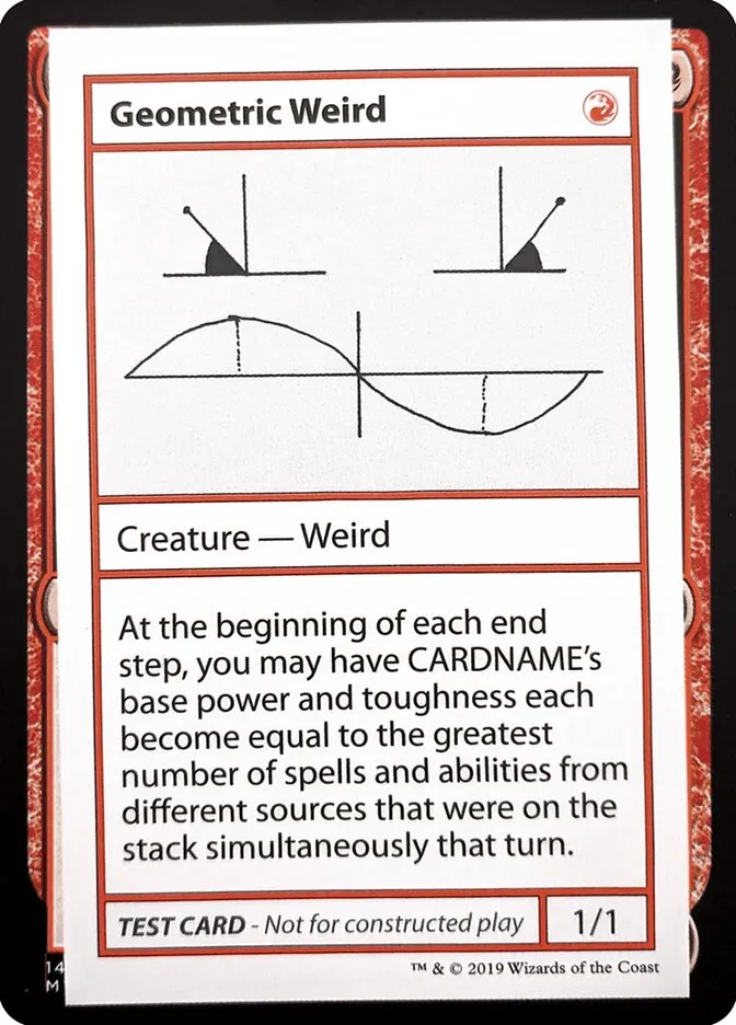2021 Mystery Booster Playtest Cards 2021 Geometric Weird #69 rare card image