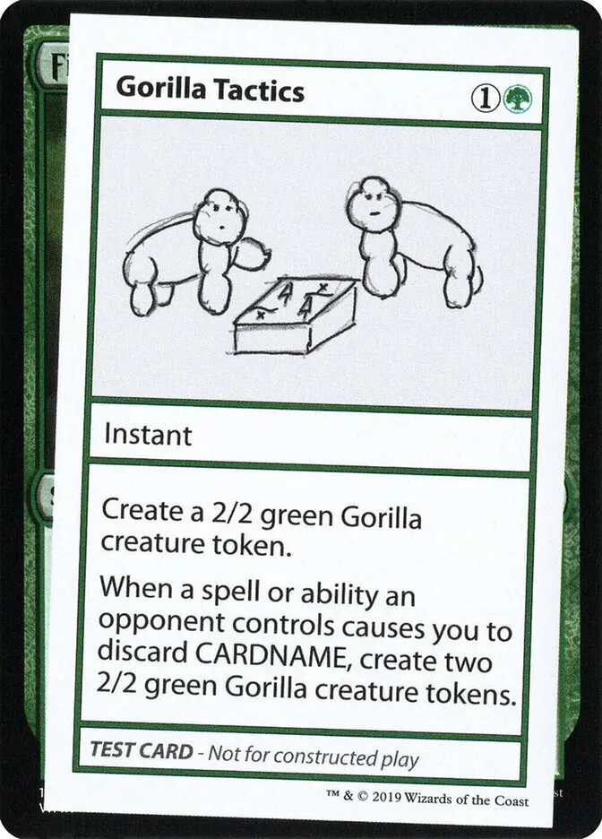 2021 Mystery Booster Playtest Cards 2021 Gorilla Tactics #76 rare card image