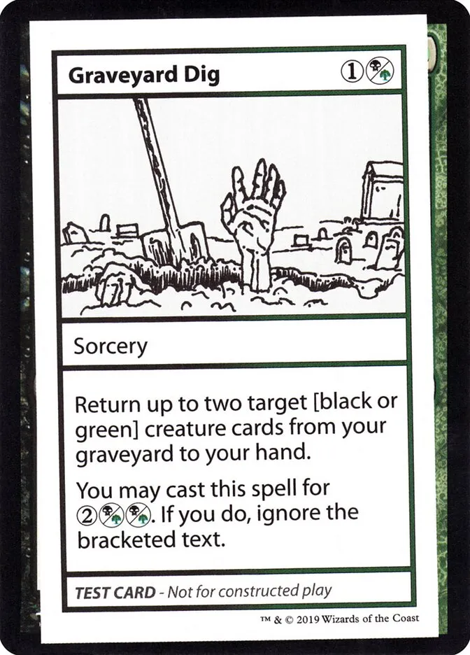 2021 Mystery Booster Playtest Cards 2021 Graveyard Dig #92 rare card image