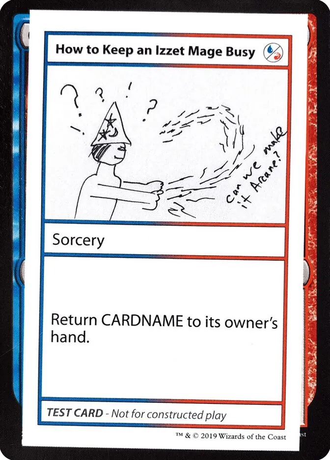 2021 Mystery Booster Playtest Cards 2021 How to Keep an Izzet Mage Busy #93 rare card image