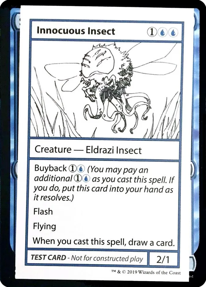 2021 Mystery Booster Playtest Cards 2021 Innocuous Insect #23 rare card image