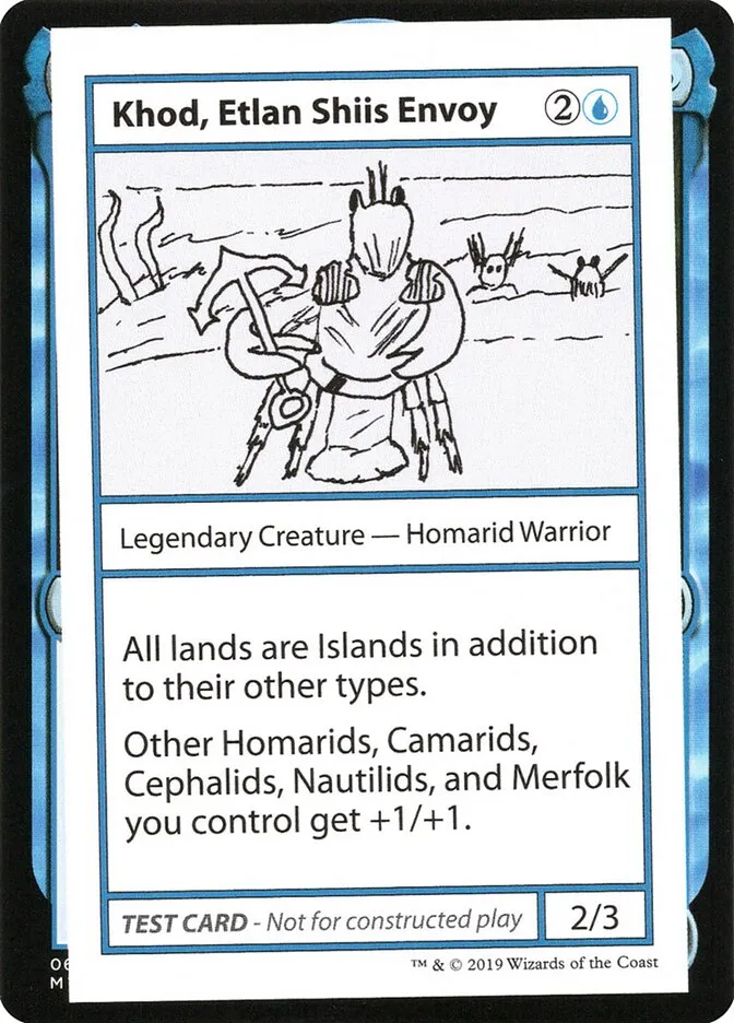 2021 Mystery Booster Playtest Cards 2021 Khod, Etlan Shiis Envoy #24 rare card image