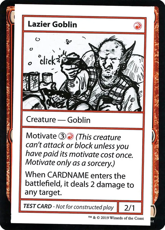 2021 Mystery Booster Playtest Cards 2021 Lazier Goblin #56 rare card image