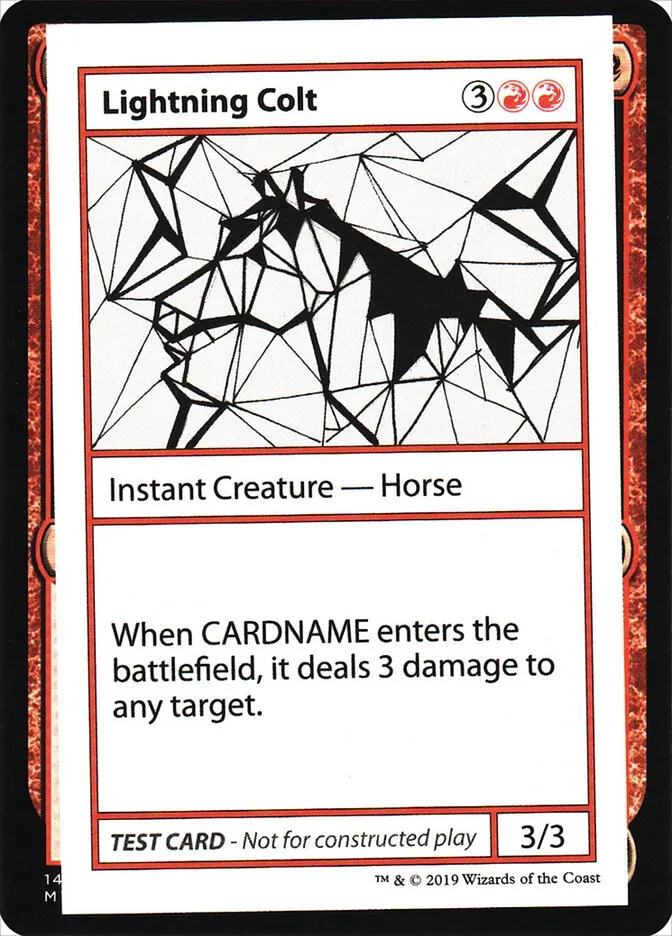 2021 Mystery Booster Playtest Cards 2021 Lightning Colt #57 rare card image