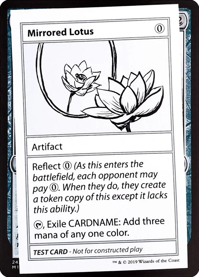 2021 Mystery Booster Playtest Cards 2021 Mirrored Lotus #107 rare card image