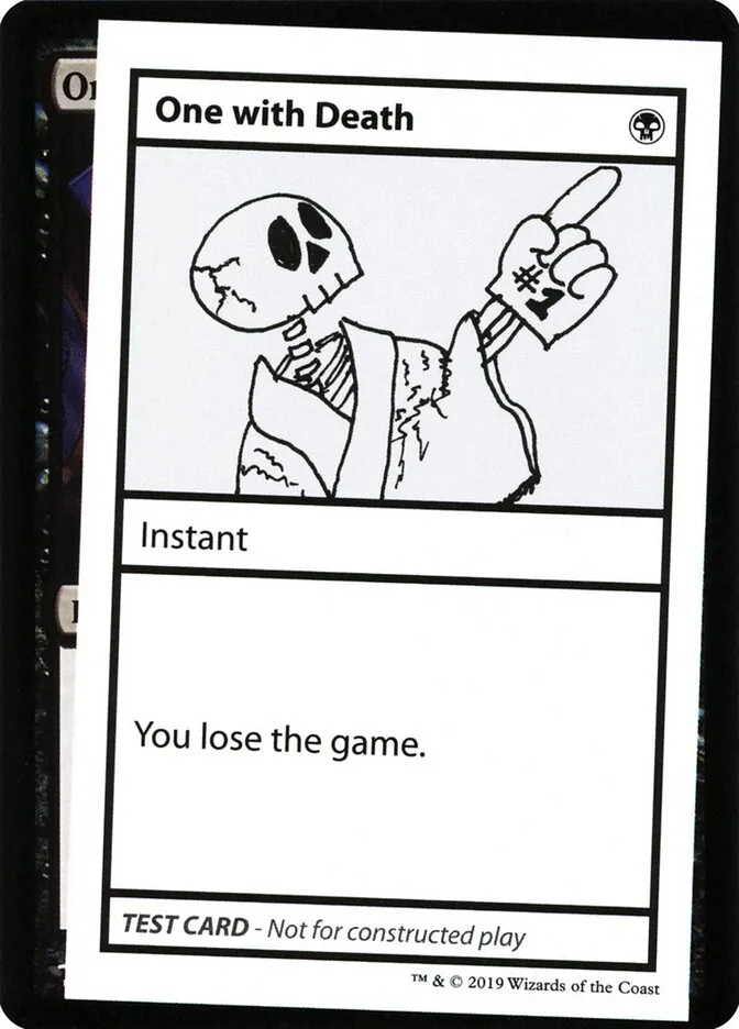 2021 Mystery Booster Playtest Cards 2021 One with Death #45 rare card image