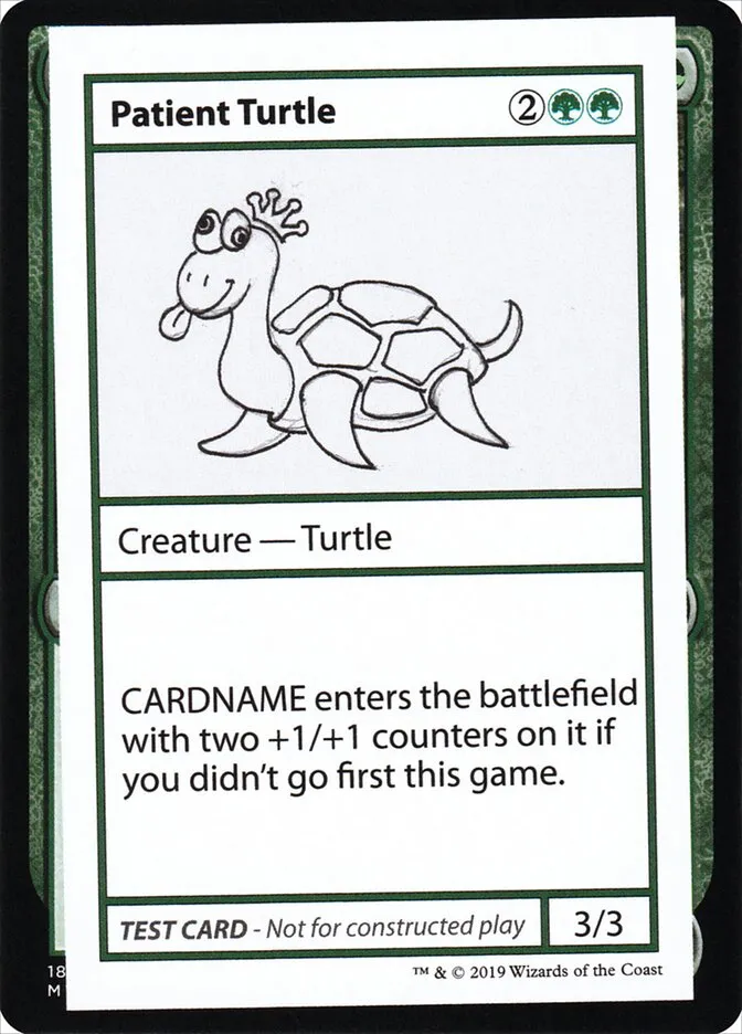 2021 Mystery Booster Playtest Cards 2021 Patient Turtle #82 rare card image