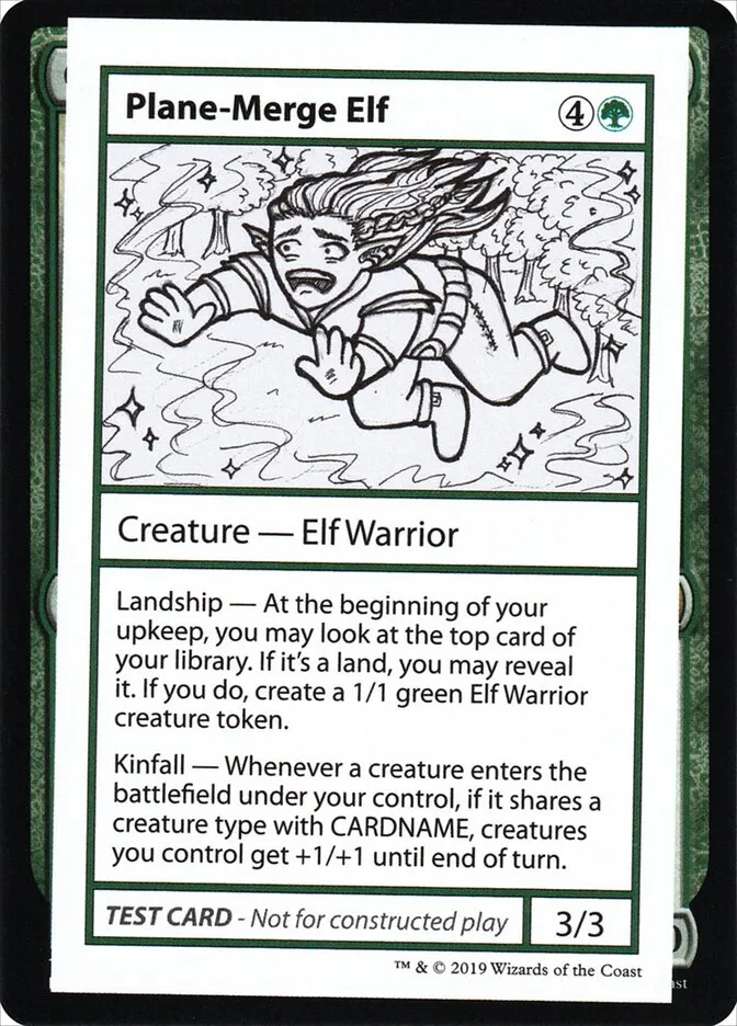 2021 Mystery Booster Playtest Cards 2021 Plane-Merge Elf #83 rare card image