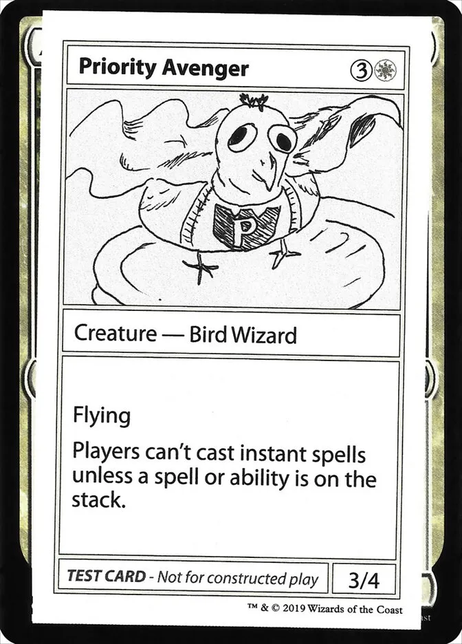 2021 Mystery Booster Playtest Cards 2021 Priority Avenger #9 rare card image