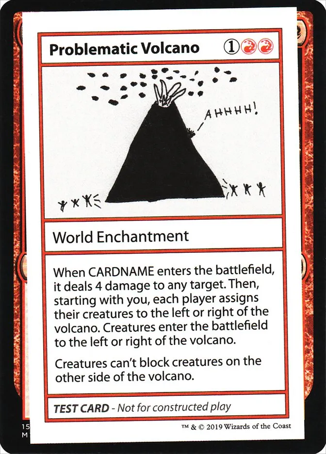 2021 Mystery Booster Playtest Cards 2021 Problematic Volcano #60 rare card image