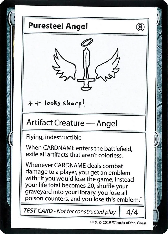 2021 Mystery Booster Playtest Cards 2021 Puresteel Angel #109 rare card image