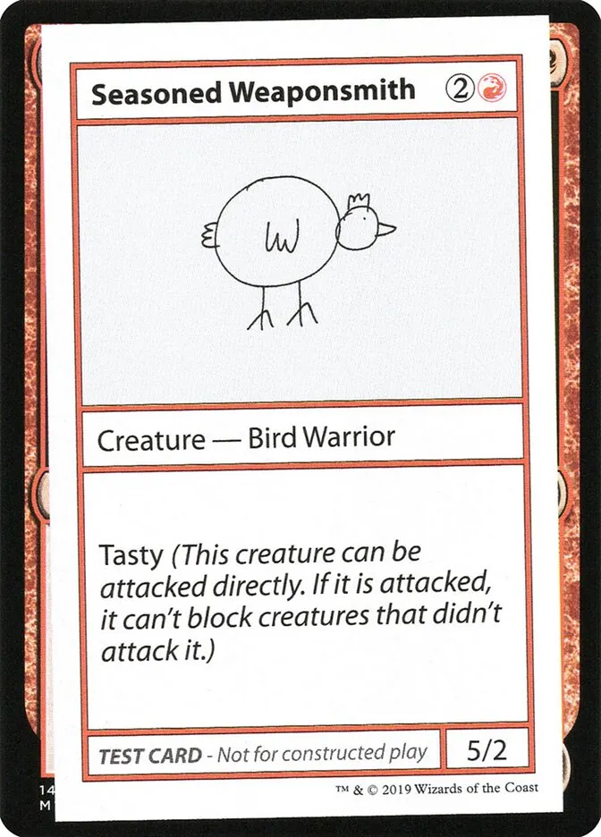 2021 Mystery Booster Playtest Cards 2021 Seasoned Weaponsmith #63 rare card image