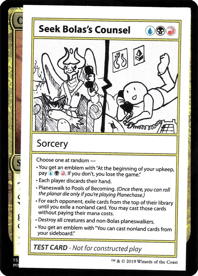 2021 Mystery Booster Playtest Cards 2021 Seek Bolas's Counsel #98 rare card image